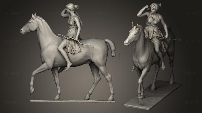 3D model Diana zu Pferd (STL)